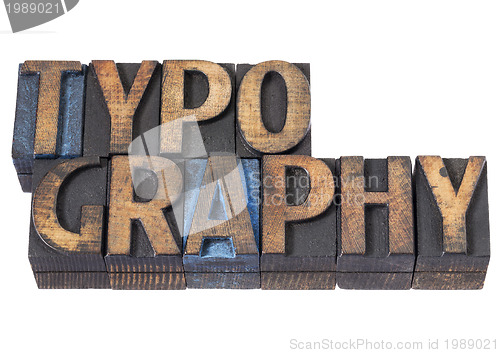 Image of typography word in wood type