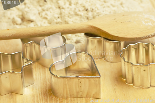 Image of cookie cutters for christmas bakery