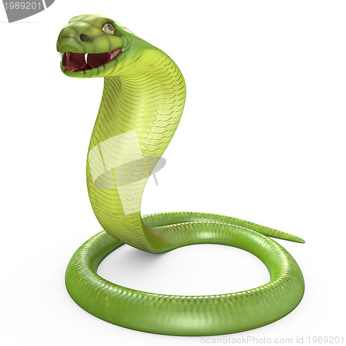 Image of Green cobra bent in ring