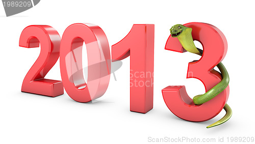 Image of Green cobra 2013 new year symbol