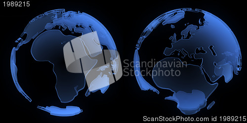 Image of X ray globe, Europe and Africa