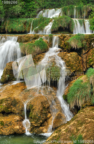 Image of Krka river waterfalls in the Krka National Park, Roski Slap, Croatia