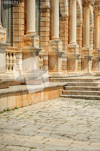 Image of Hektorovic Palace on main square of Hvar, Croatia