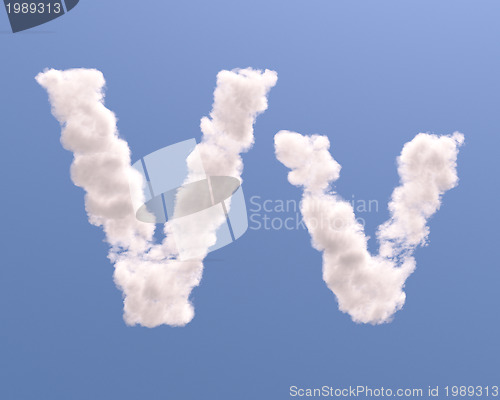 Image of Letter V cloud shape