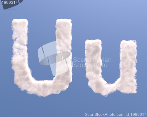 Image of Letter U cloud shape