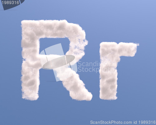 Image of Letter R cloud shape