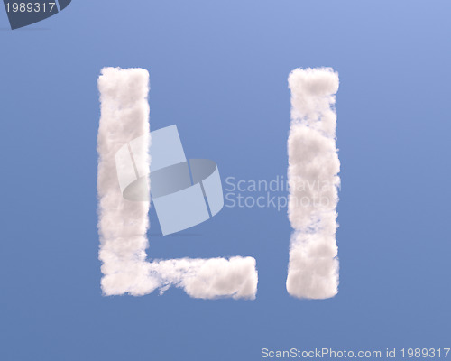 Image of Letter L cloud shape