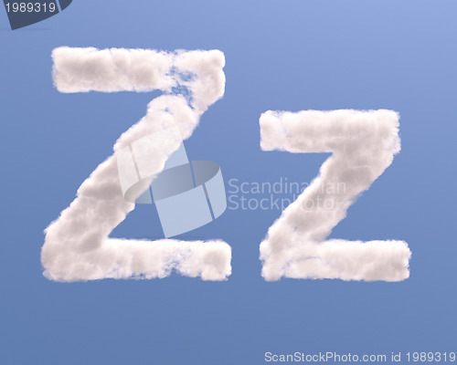 Image of Letter Z cloud shape