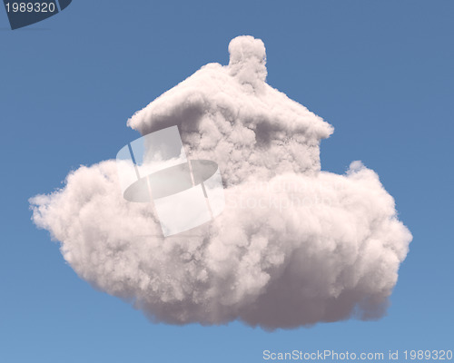 Image of House shape clouds