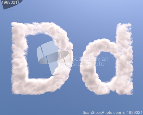 Image of Letter D cloud shape