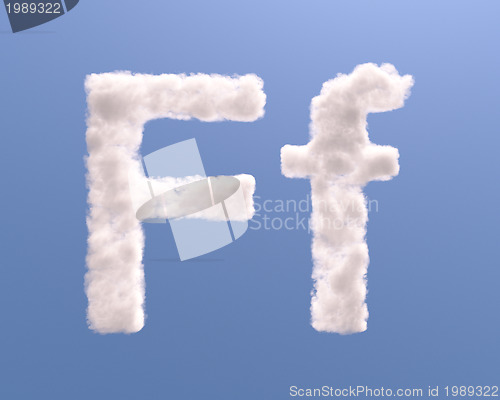 Image of Letter F cloud shape