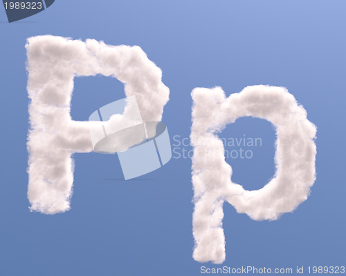 Image of Letter P cloud shape