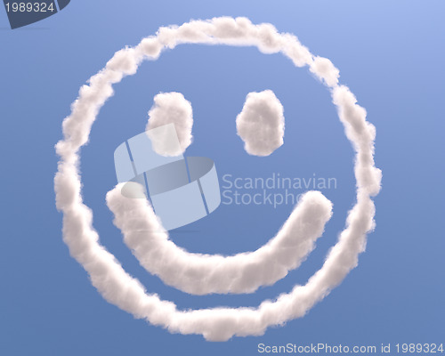 Image of Smiley face in clouds