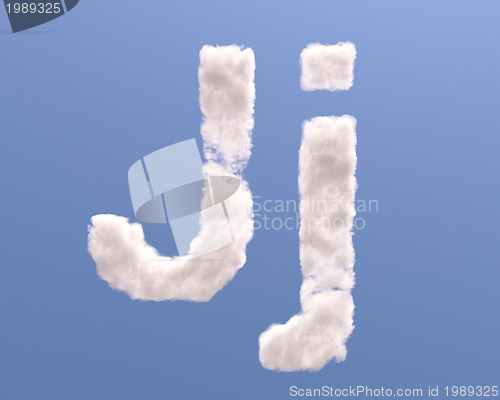 Image of Letter J cloud shape