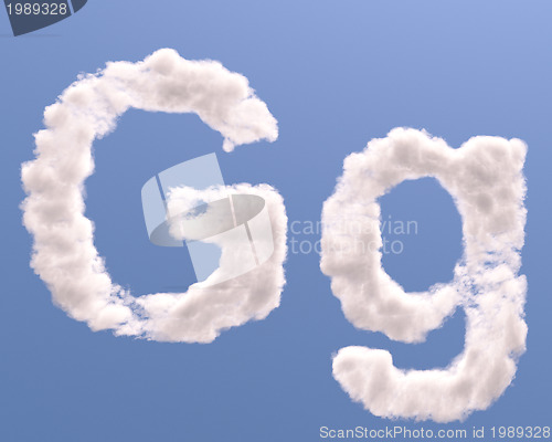 Image of Letter G cloud shape