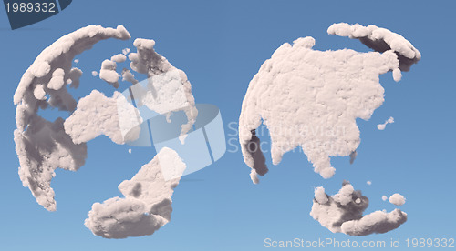 Image of Cloud globe, Asia and Australia