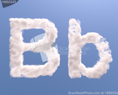Image of Letter B cloud shape