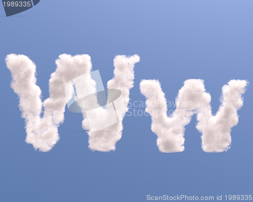 Image of Letter W cloud shape
