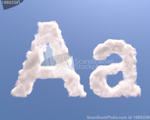 Image of Letter A cloud shape