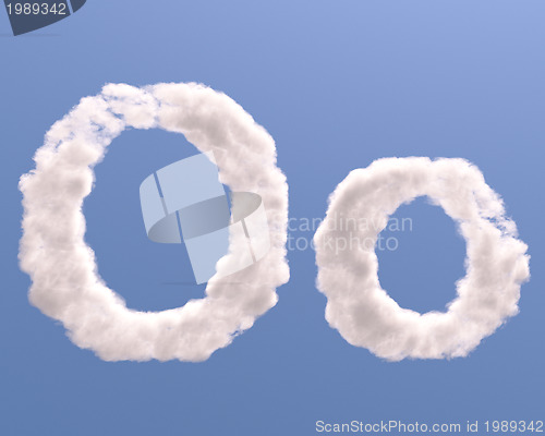 Image of Letter O cloud shape