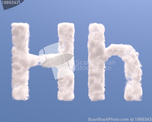 Image of Letter H cloud shape