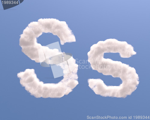 Image of Letter S cloud shape