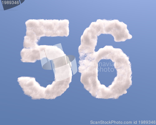 Image of Number 6 and 5 cloud shape