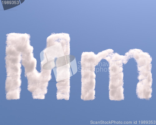 Image of Letter M cloud shape