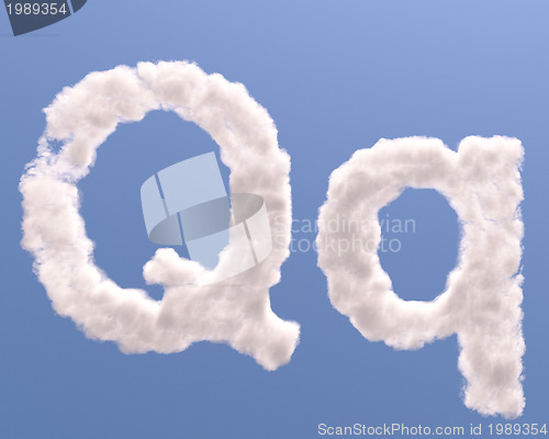 Image of Letter Q cloud shape