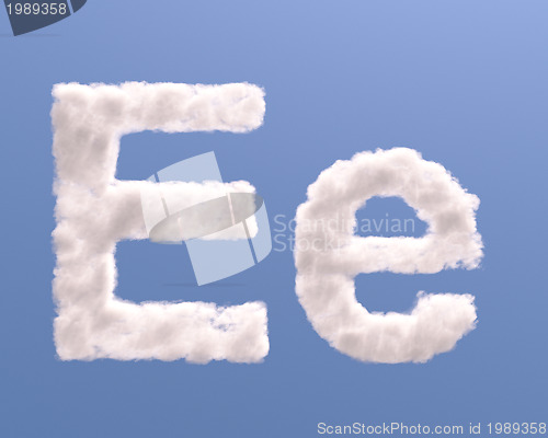 Image of Letter E cloud shape