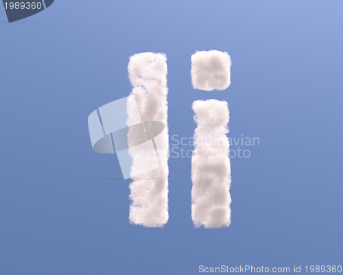 Image of Letter I cloud shape