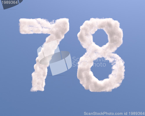 Image of Number 7 and 8 cloud shape