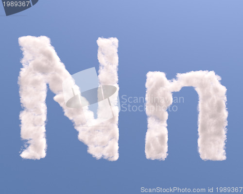 Image of Letter N cloud shape