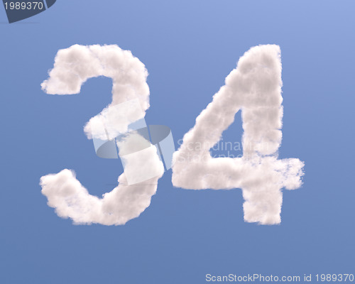 Image of Number 3 and 4 cloud shape