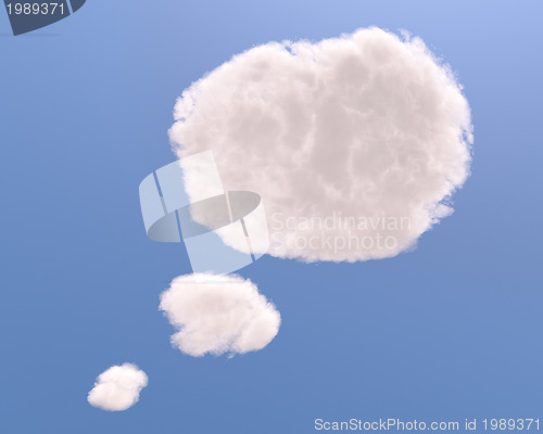 Image of Text bubble cloud shape