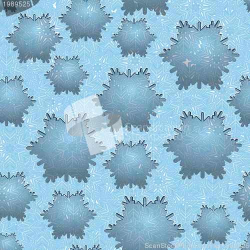 Image of Snowflake cut of paper seamless 