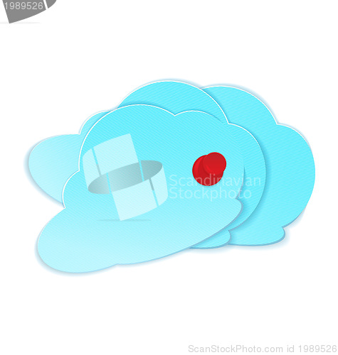 Image of Clouds with pushpin 