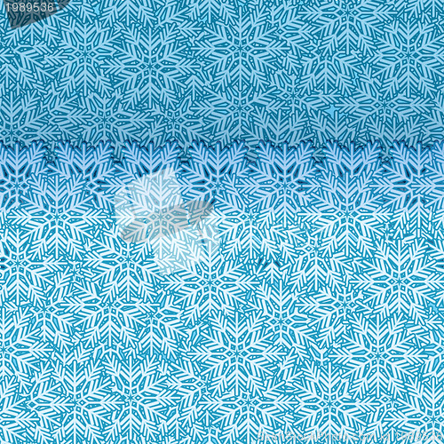 Image of Snowflake pop up border seamless 