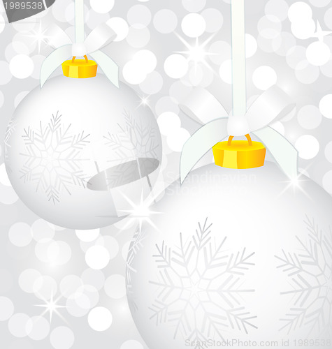 Image of Christmas silver balls 
