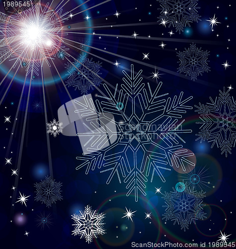 Image of Snowflake stars abstract 