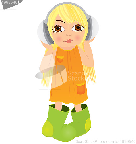 Image of Cartoon girl headphone 