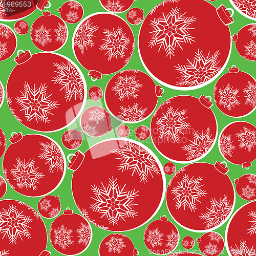 Image of Christmas balls seamless 