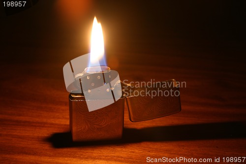 Image of Lit lighter