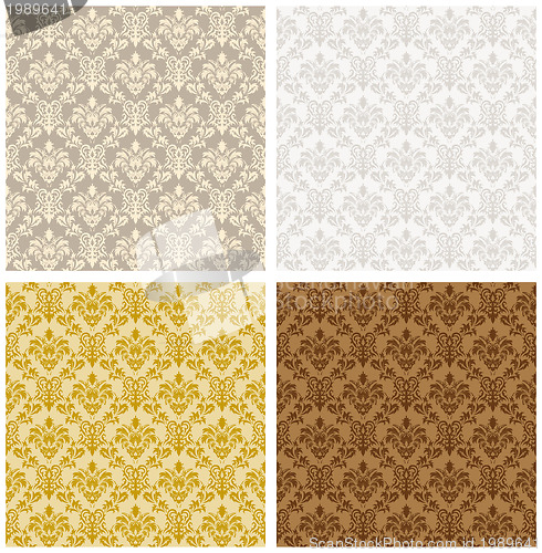 Image of Damask Seamless Color Set