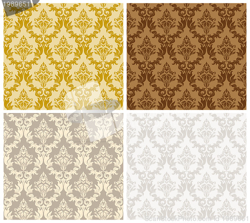 Image of Damask Seamless Color Set