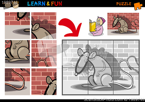 Image of Cartoon rat puzzle game