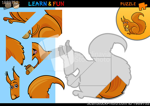 Image of Cartoon squirrel puzzle game