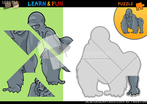 Image of Cartoon gorilla puzzle game