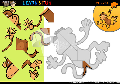 Image of Cartoon monkey puzzle game