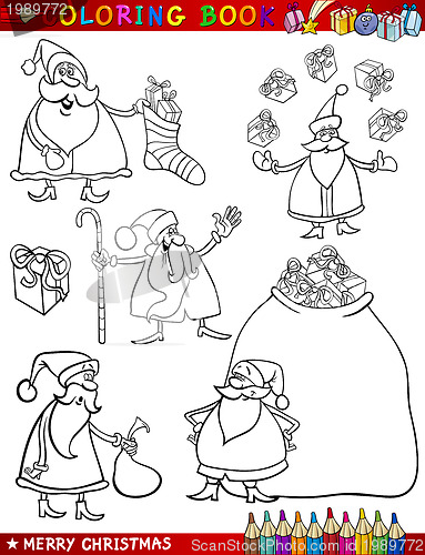 Image of Cartoon Christmas Themes for Coloring